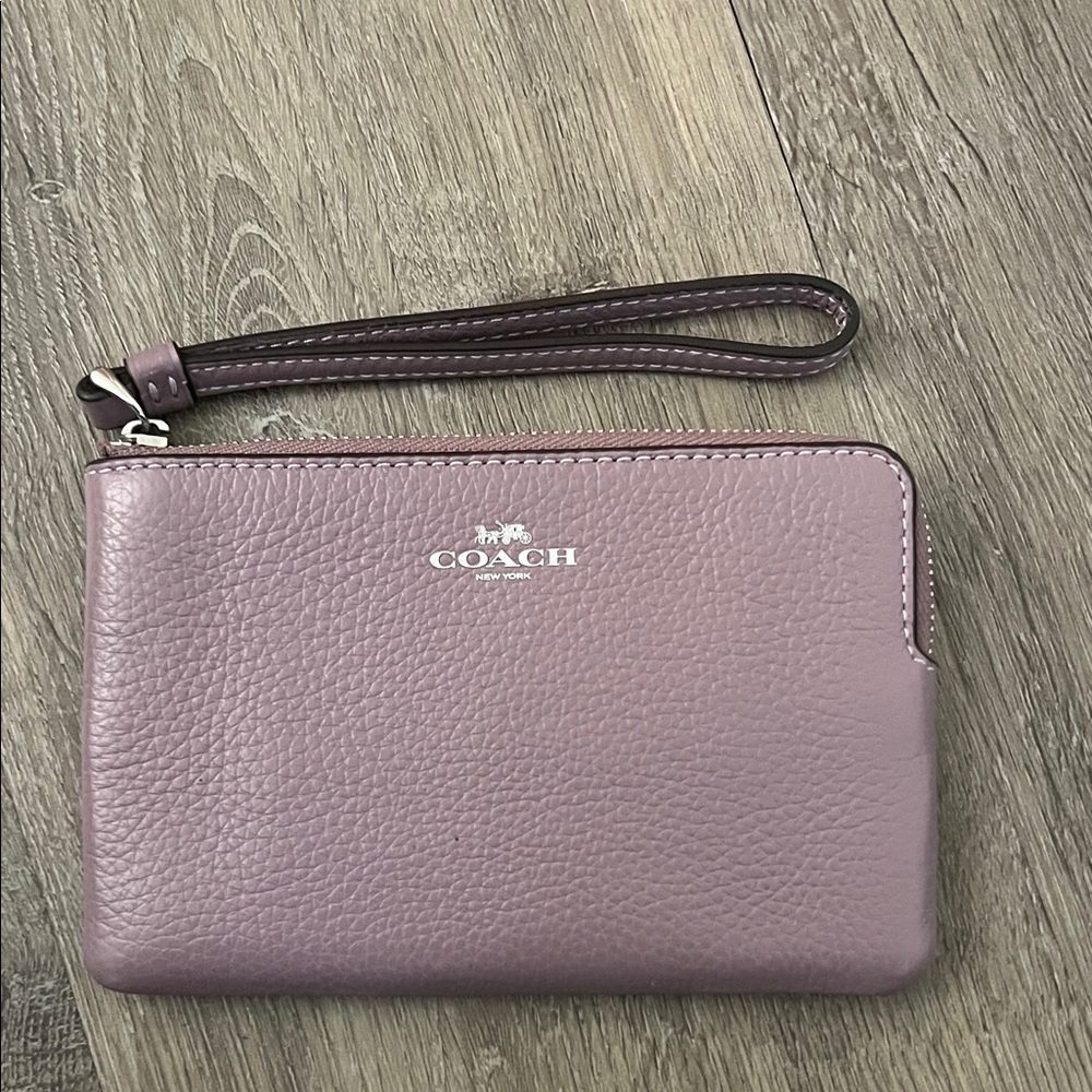 Coach Lavender Leather Wristlet
